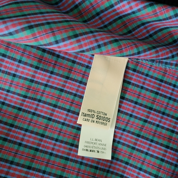L.L.Bean Wrinkle free top size Large - Picture 6 of 9